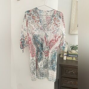 On The Road Eyelet Wrap Dress medium NWOT